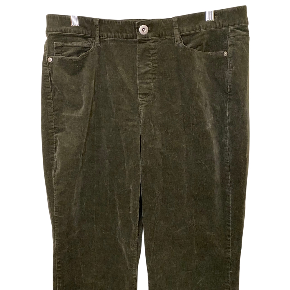 J.jill Women's‎ Pull-on Olive Green Corduroy Pants